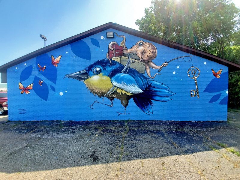 Inspirational community mural in El Paso Texas